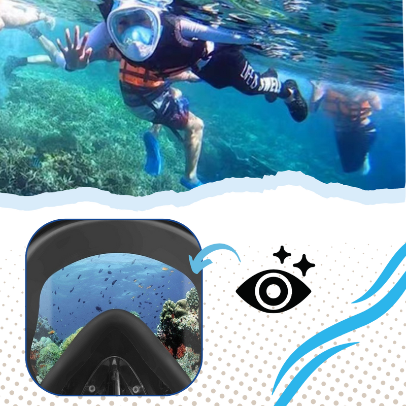 180° Panoramic View Snorkel Mask