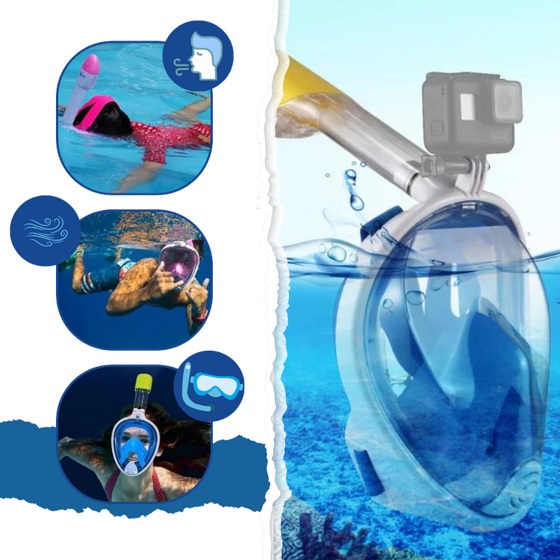 180° Panoramic View Snorkel Mask