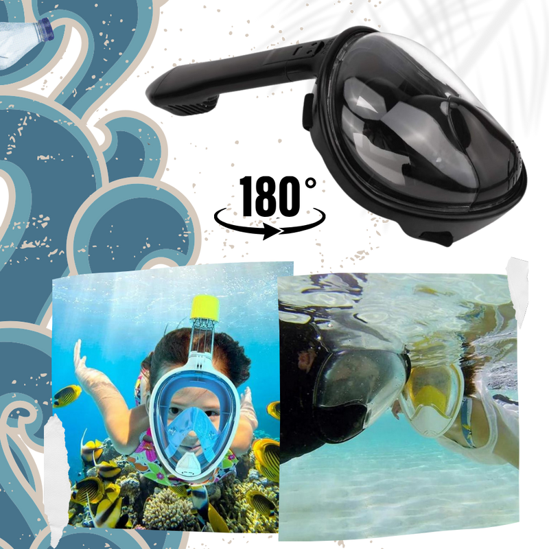 180° Panoramic View Snorkel Mask