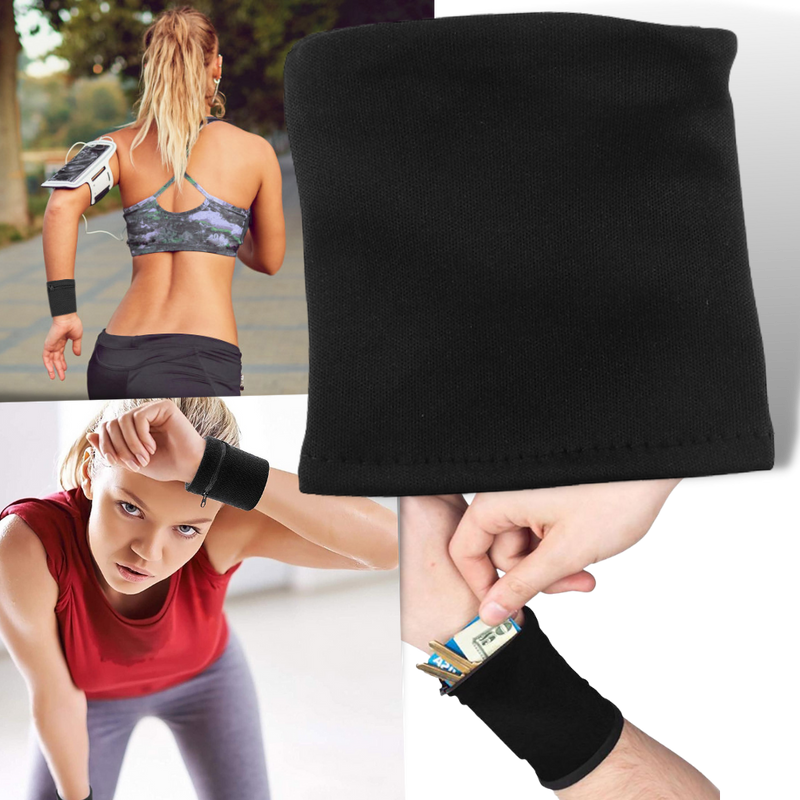 Wristband with Wallet Pocket