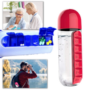 Plastic Water Bottle with Pill Box