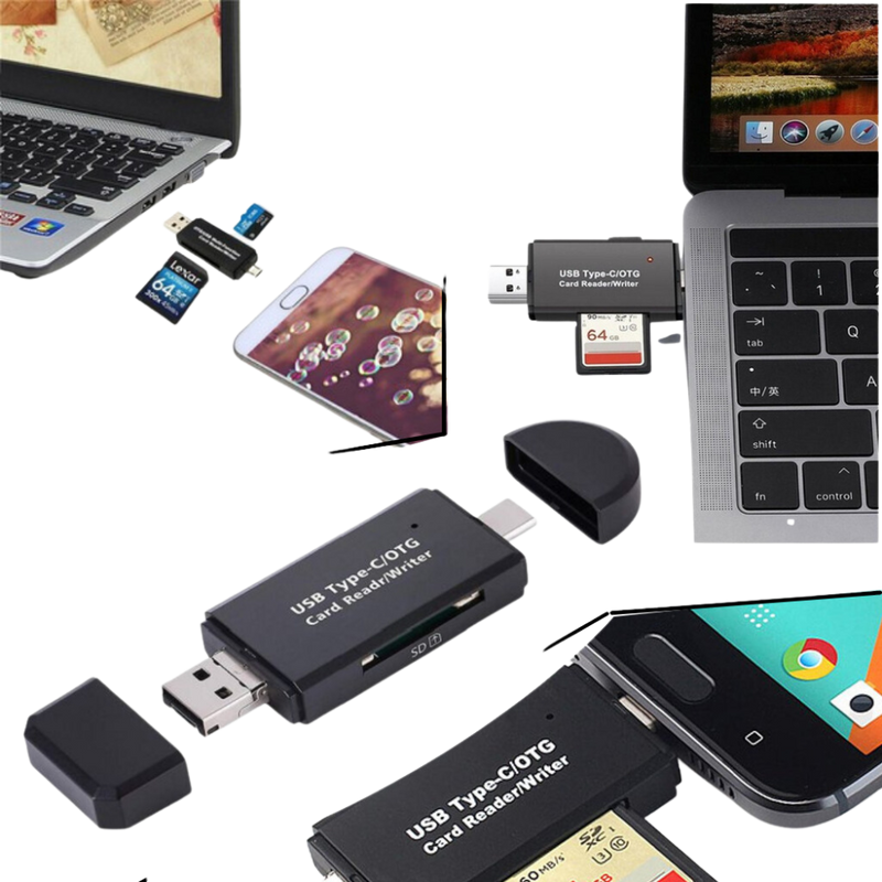 3 in 1 USB memory card reader