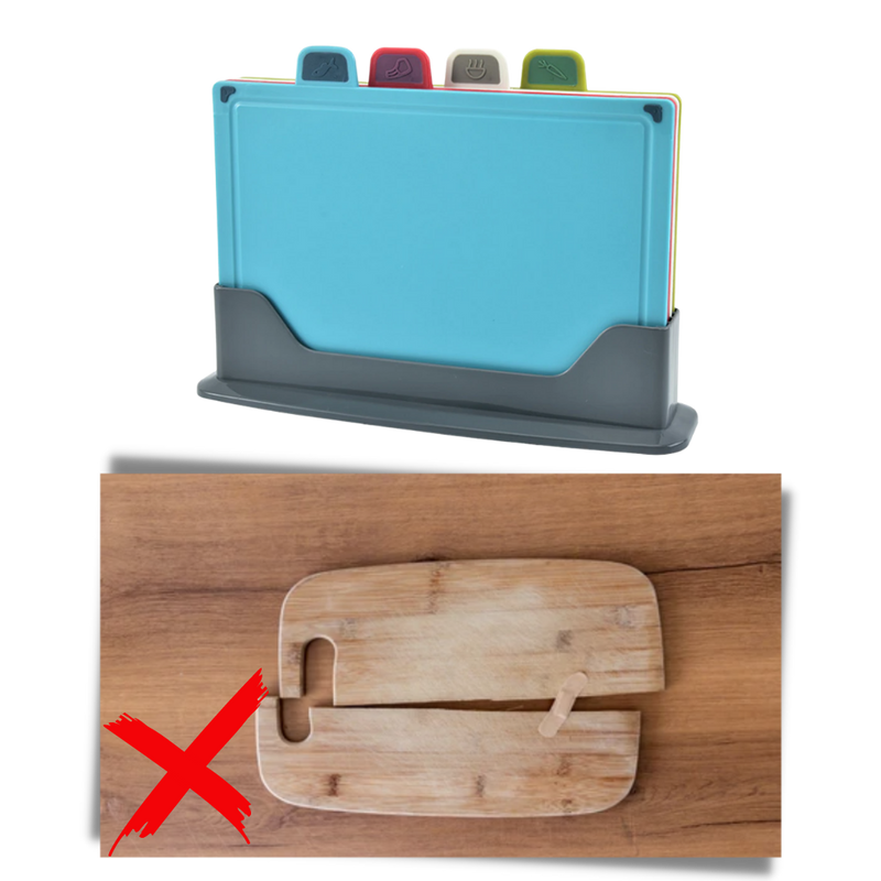 4pcs Chopping Board Set with Holder