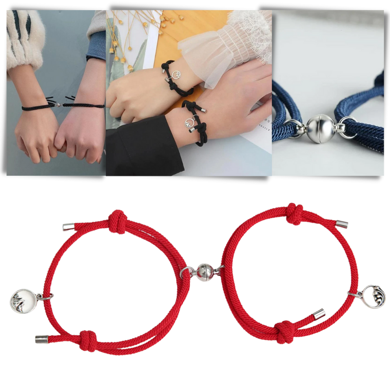 Set of 2 Magnetic Bracelets for Couples