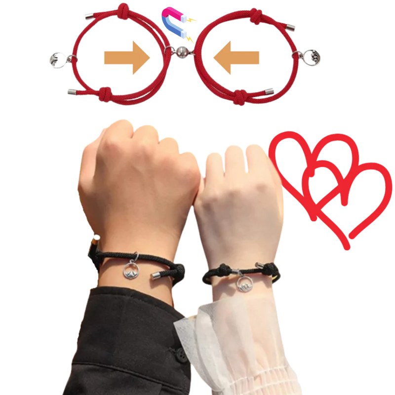 Set of 2 Magnetic Bracelets for Couples