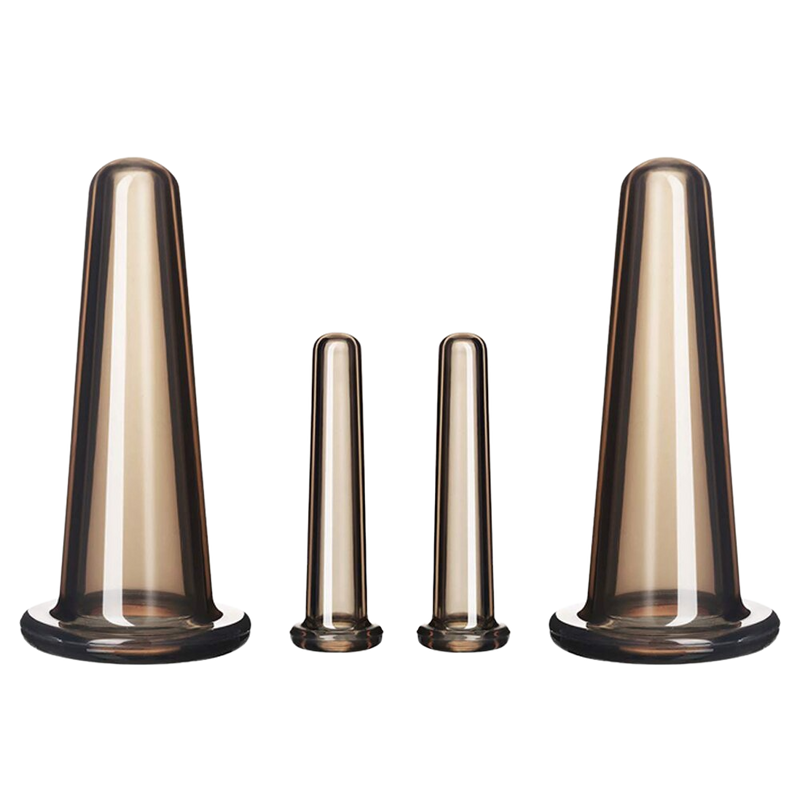 4 Silicone Cups for Facial Massage Cupping
