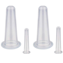 4 Silicone Cups for Facial Massage Cupping