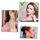 Silver/Gold Cross-Curved Earrings