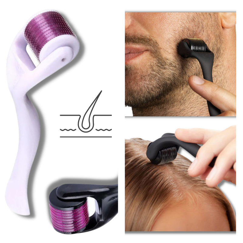 Derma roller for hair and beard growth