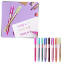 Set of 8 Double Line Marker Pens