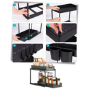 Double-Drawer Kitchen Spice Rack