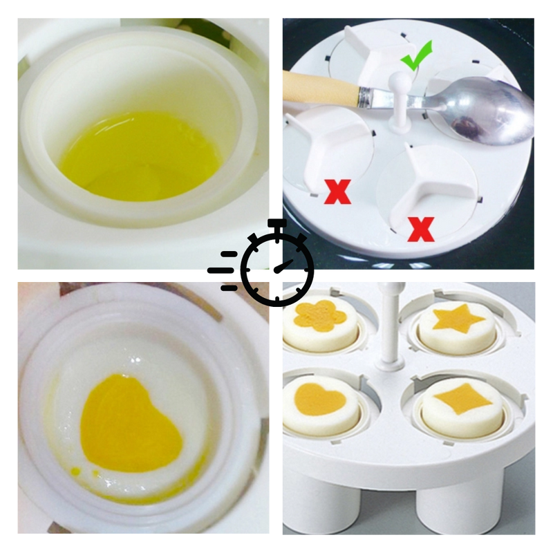 Pack of 6 Fancy Shape Egg Cookers