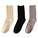 3 Pairs Ribbed Cotton Socks for Women