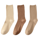 3 Pairs Ribbed Cotton Socks for Women