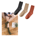 3 Pairs Ribbed Cotton Socks for Women