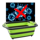 Collapsible Cutting Board with Basket