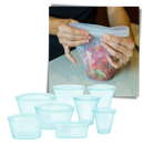 8-Pack Reusable Food Silicone Bags