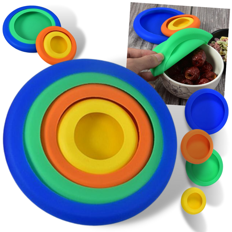 Pack of 4 Silicone Cover Lids