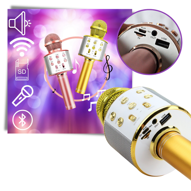 Wireless Bluetooth Karaoke Microphone