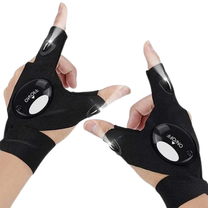 Pair of LED Gloves With Waterproof Lights