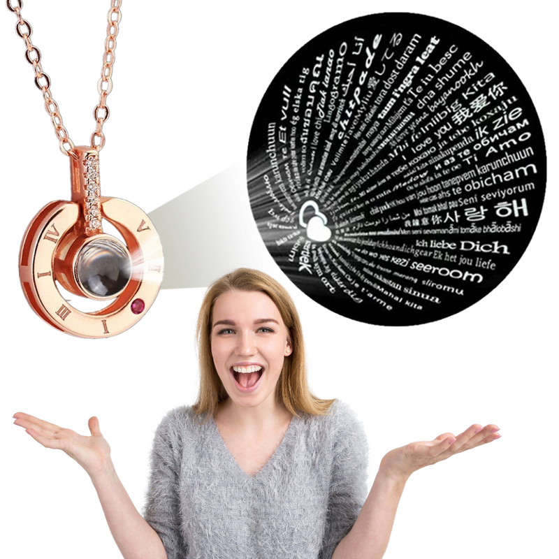 I Love You Necklace in 100 Languages