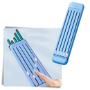 Hard Pencil Case with Pencils & Ruler