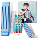 Hard Pencil Case with Pencils & Ruler