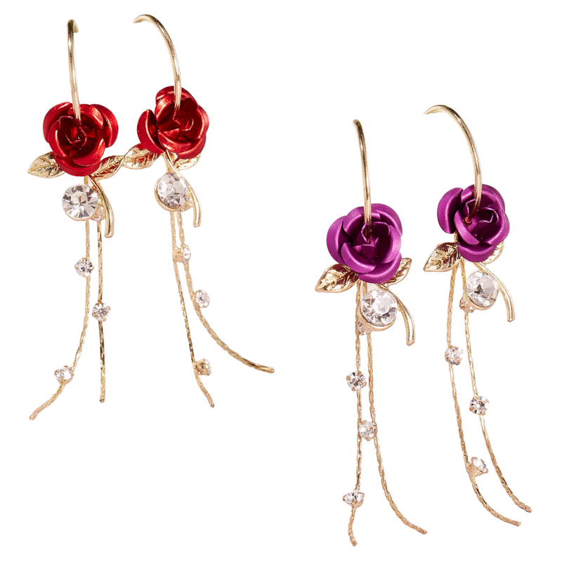 Rose Tassel Earrings