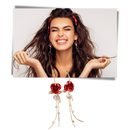 Rose Tassel Earrings