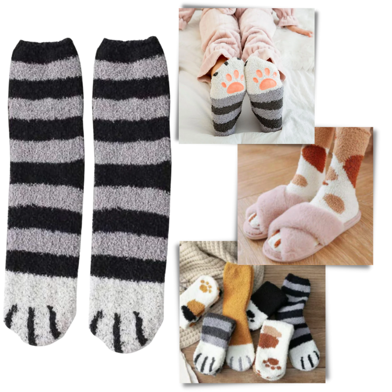 Cat's Paw Winter Socks