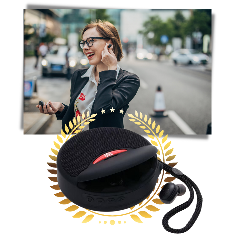 Wireless Bluetooth Speaker with Earbuds