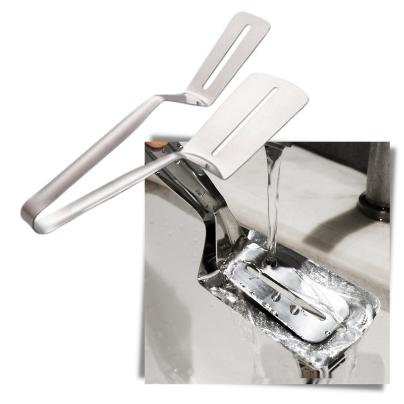 Stainless Steel Spatula and Tongs