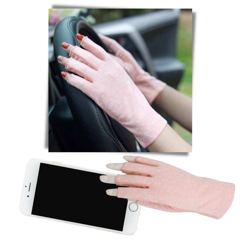 Stylish UV-Protective Cotton Gloves