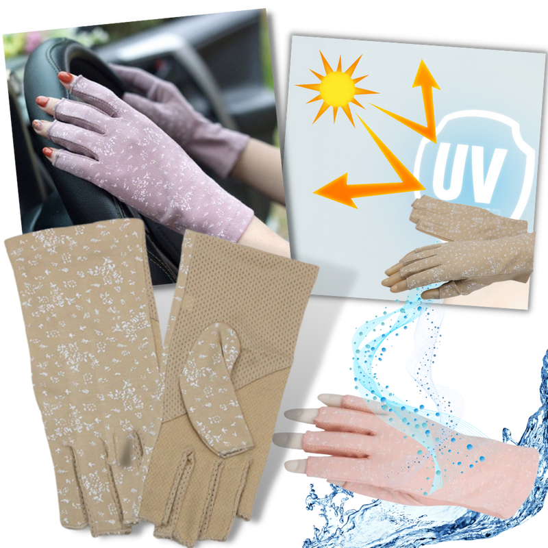 Stylish UV-Protective Cotton Gloves