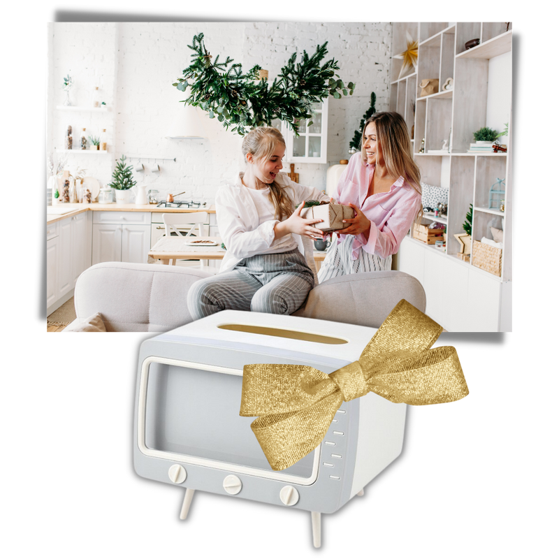 Tissue Dispenser with Phone Holder