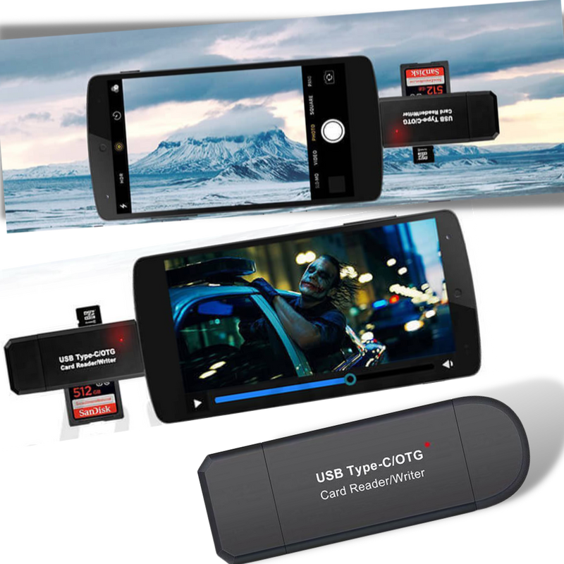 3 in 1 USB memory card reader