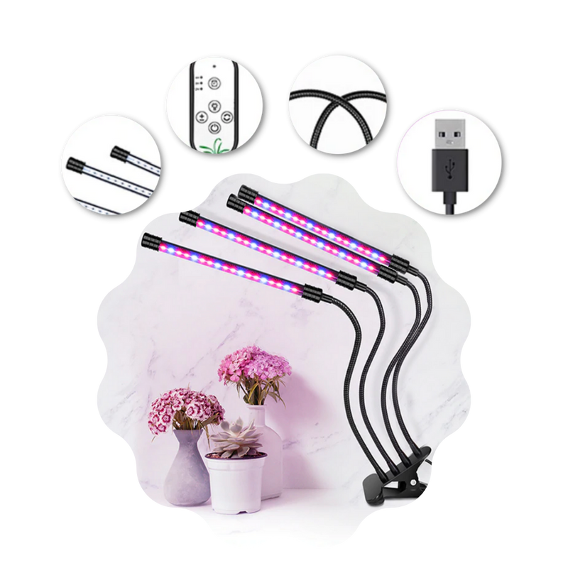 4-Head LED USB Indoor Grow Light