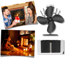 4-Blade Heat Powered Stove Fan for fireplaces