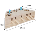 5 Hole Wooden Interactive Cat Toy