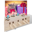 5 Hole Wooden Interactive Cat Toy