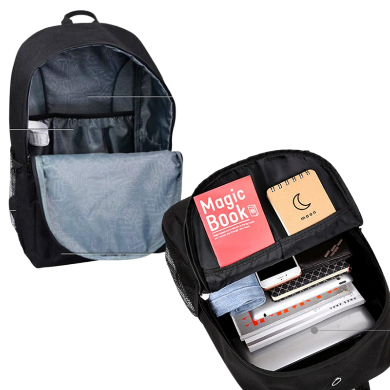 Luminous anime laptop backpack