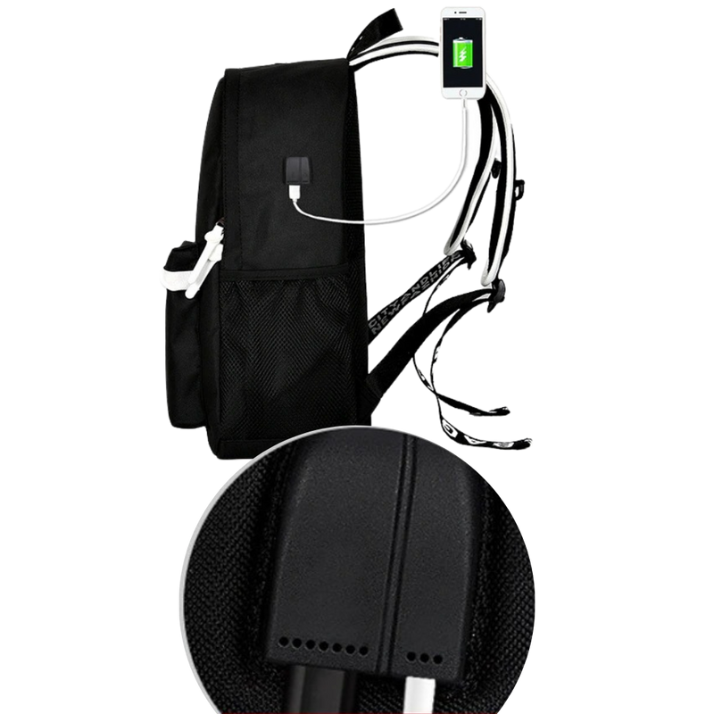 Luminous anime laptop backpack