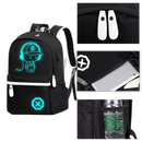 Luminous anime laptop backpack