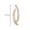 Silver/Gold Cross-Curved Earrings