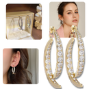 Silver/Gold Cross-Curved Earrings