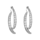 Silver/Gold Cross-Curved Earrings