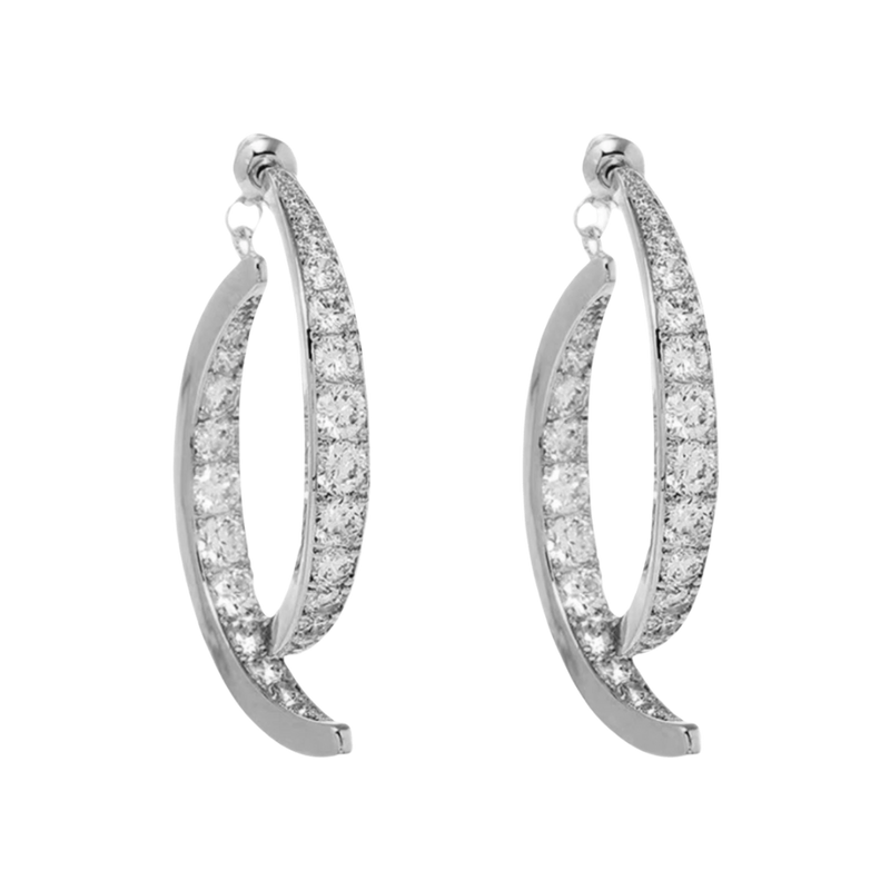 Silver/Gold Cross-Curved Earrings