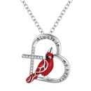 Cardinal Heart Pendant Necklace