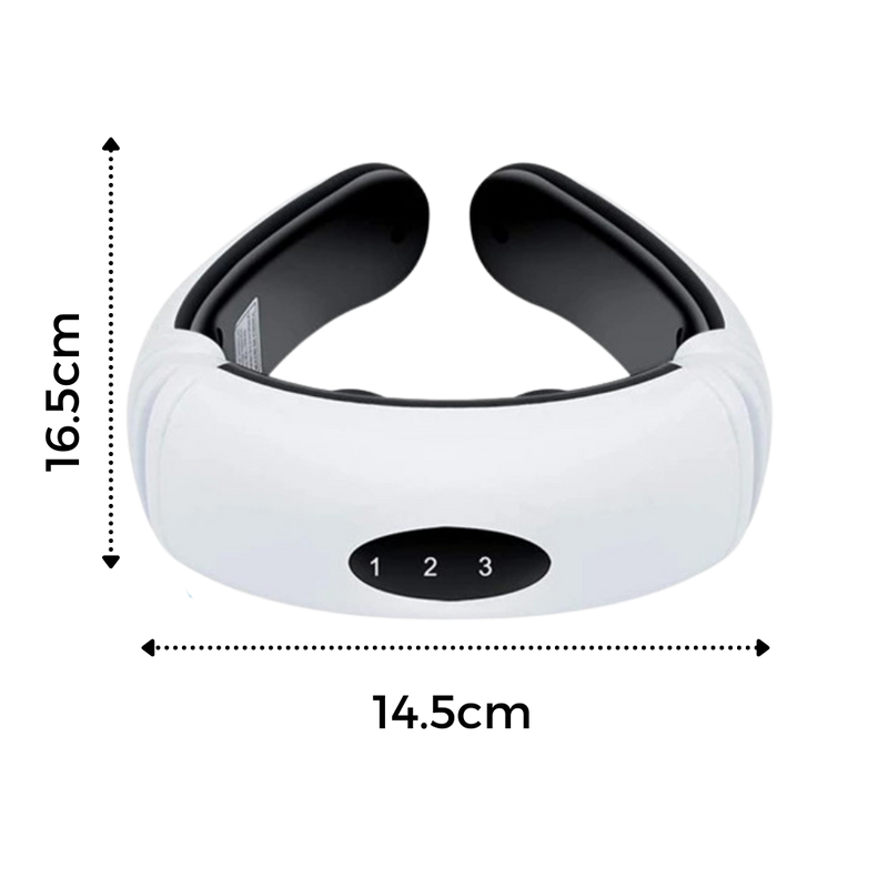 Circular traction neck massager with infrared heating