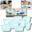 8-Pack Reusable Food Silicone Bags